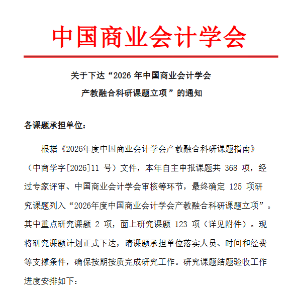 喜报 | 财经商贸学院获四项中国商业会计学会课题立项 第 1 张 喜报 | 财经商贸学院获四项中国商业会计学会课题立项 第 1 张
